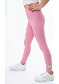 Resim Toontoy Kız Çocuk Kirpi Baskılı Tayt Gül Kurusu 