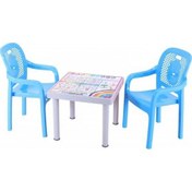 Resim Depootoptan Sağlam Plastik Mandella Rubi Ingilizce Desenli Çocuk Masası 2 Ade (533367118) 