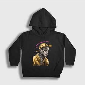 Resim Presmono Unisex Çocuk Angel Lil Peep Kapüşonlu Sweatshirt Siyah 