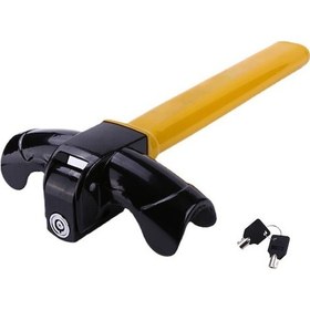 Resim Hırsızlığa Karşı Araba Direksiyon Kilidi 2 Anahtarlı Dairesel Kilit Çekirdekleri Kamyon Suv Araba İçin Araba Güvenlik Kilidi 