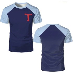 Resim Snapbuy Anime Kaptan Tsubasa Baskılı Erkek Kadın Spor T-shirtblack Black 