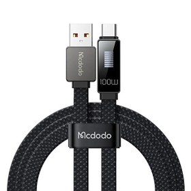 Resim Mcdodo CA-4980 Typec Usb 100W 6A Led Ritim Şarj ve Data Kablo 1.2 MT 