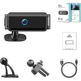 Resim Teknocep 921 Otomatik Sensörlü Havalandırma Ve Düz Zemin Dizayn Araç Telefon Tutucu-s 