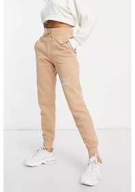 Resim Nike Swoosh Fleece Joggers Brown Şardonlu Bol Kesim, Yüksek Belli Kadın Eşofman Altı Sütlü Kahve 
