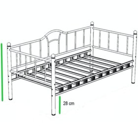 Resim mobilyabazari Şark Metal Ferforje Tek Kişilik Karyola 100x200 Cm 