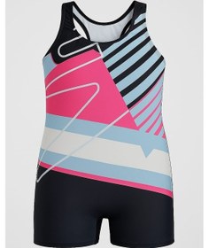 Resim My Kids Wear Kız Çocuk Deniz Yüzücü Mayoları 5-16 Yaş 11922 Pembe - Lacivert 