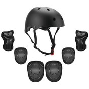 Resim Çocuklar İçin 7'li Koruyucu Set: Kask, Dizlik, Dirseklik Ve Bileklik - Kaykay, Bisiklet Ve Paten Kullanımı 