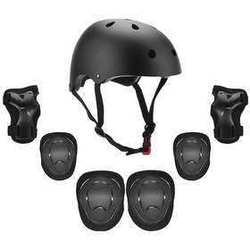 Resim Çocuklar İçin 7'li Koruyucu Set: Kask, Dizlik, Dirseklik Ve Bileklik - Kaykay, Bisiklet Ve Paten Kullanımı 