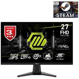 Resim MSI MAG 275F 27" 1920x1080 180Hz 1ms HDMI DP Adaptive Sync Gaming Monitör 