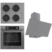 Resim Stati̇k CS Serisi Gri Ankastre Set (CS208 - XE61CPR - D079) Ferre