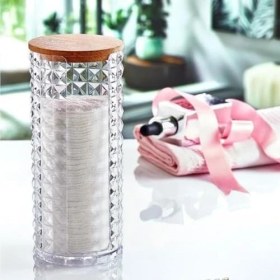 Resim Uslucan Alışveriş Ahşap Kapaklı 3'lü Organizer Set, Model Modern Pamukluk Düzenleyici Şık 3'lü Pamukluk Set - Şık ve Fonksiyonel Ahşap Kapaklı 3'lü Organizer Set 