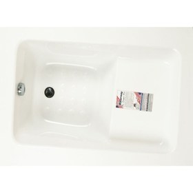 Resim Waterway Kentucky Oturmalı Mini Dikdörtgen Küvet 120x80 H:55 Gövde+metal Ayak+dört Yön Panel 