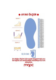 Resim Mnpc Unisex Çocuk Sarı-saks Hakiki Deri Mantar Tabanlı Günlük Çocuk Sandalet 25y 