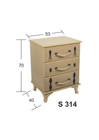 Resim Ahşap Komodin 53x40x70cm NO:1 S-314 