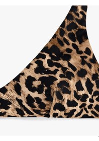 Resim Koton Mat Kumaş V Yaka Leopar Desenli Bikini Üst Kahverengi Desenli 5sak10027mm Kahverengi Desenli 