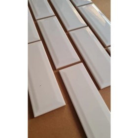 Resim Armada Çini 7x21 cm Metro Beyaz Desenli Çini Seramik Karo 