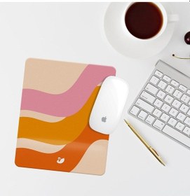 Resim Turuncu Renkli Bilek Destekli Dikdörtgen Mouse Pad Mouse Altlık Mousepad 