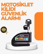 Resim Alarm Sensörlü Disk Kilidi Motosiklet Scooter Bisiklet Güvenlik 