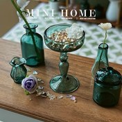 Resim Mini Cam Vazo, Başparmak Vazosu, Koyu Yeşil Retro Dekorasyon, Mini Ev Dekoru Süsleri İçin Uygun, Ofis Masası Mini Aksesuarları, Minyatür Sahne Çekimi Aksesuarları, Retro Tarz Ev Dekorasyonu 