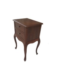 Resim Komodin Aslan Model Kayın Lükens Ayak Bombe Çekmece 1 Adet Parlak Ceviz Lake Boya Eskitme El Yapımı 