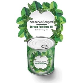 Resim Adatak® Konserve Bahçem Evde Konservede Dereotu Yetiştirme Kiti Aparatı 