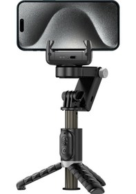 Resim Q18 Masaüstü Akıllı İzleme Gimbal Sabitleyici Çok Fonksiyonlu Dolgu Işığı Selfie Çubuğu Siyah 
