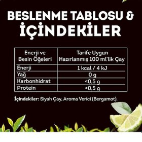 Resim Lipton Earl Grey Demlik Süzen Poşet Bergamot Aramolı Siyah Çay 100'lü Paket 