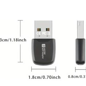 Resim Ticimark USB 286MBPS Wifi6 Kablosuz Adaptör, Masaüstü ve Dizüstü Bilgisayarlar Için Uygun, 2.4ghz Güçlü 