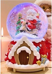 Resim Noel Baba Hediyeler Temalı Işıklı Müzikli Kar Küresi Yılbaşı Noel Baba Hediyeler Temalı Kar Küresi Işıklı Müzikli 13 Cm Hediye 01 