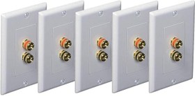 Resim Imbaprice -- Plug bağlayıcı çubuk hoparlör için 2 Connectors (5 Pack) IC-2BANANA-5PK 
