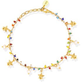 Resim GYPSY MULTICOLOR BEADED CHARM ANKLET 