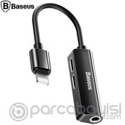 Resim Baseus L52 3in1 Dual Lightning 3.5mm Kulaklık Dönüştürücü Adeptör 