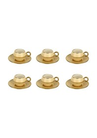 Resim Vitale Rever Porselen Kahve Fincanı Takımı Sarı Mtfk.0142 