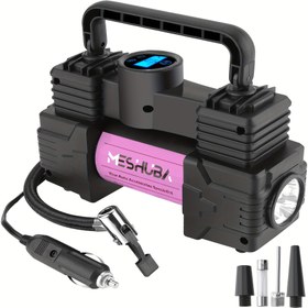 Resim MESHUBA Lastik Şişirici 12V Taşınabilir Hava Kompresörü, Araba Lastikleri için 150PSI Hava Pompası ve Araba Bisiklet Motor Topu için Dijital Basınç Göstergesi, Mor 