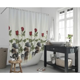 Resim Zethome Jackline Banyo Duş Perdesi 12005 Tek Kanat 1X120X200 