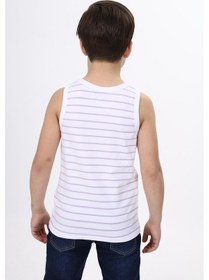 Resim Toontoy Kids Toontoy Erkek Çocuk Çizgili Atlet Açık Lila 
