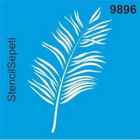 Resim StencilSepeti Yaprak Deseni - Stencil Boyama Şablonu 30x30cm 