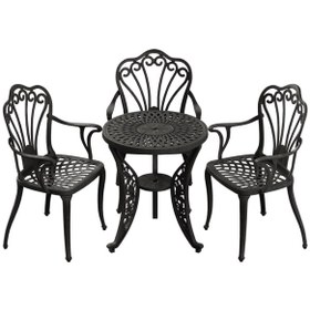 Resim İstanbul Yuvarlak Masa Ø60 3 Lü İstanbul Sandalye Siyah 