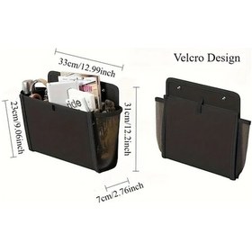 Resim Dashanshop Siyah 1 Adet Duvar Montajlı Çok Bölmeli Rv Depolama Çantası - 600d Polyester 