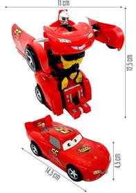 Resim Shem Şimşek Mcqueen Robota Dönüşen Araba Transformers Çek Bırak 