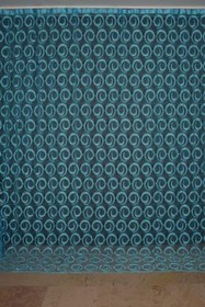 Resim VAKKO MODEL TURKUAZ RENK İP PERDE HAZIR DÜĞMELERİ DİKİLMİŞ İP PERDE 300 * 270 cm 