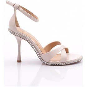 Resim Dgn 2431 Kadin Çapraz Bantli Topuklu Abiye Ayakkabi 2431-2219-R0152 