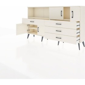 Resim Arges Konsol 2 Raflı 4 Çekmeceli 4 Kapaklı 176x30x99 Aytaşı-aytaşı Aytası/aytası - Aytası 