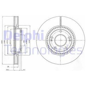 Resim DELPHI BG4251C FREN DİSKİ ÖN I30 1.4 /1.6 / 2.0 / 1.6CRDI / 2.0CR 