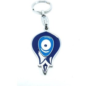 Resim Nazar Boncuğu Temalı Lale Metal Anahtarlık/araba Dikiz Ayna Süsü 