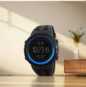Resim Gaojunshop01 2025 Yeni Erkek Ve Kadın Trend Büyük Kadranlı Digital Akıllı Kronometre Alarmlı Çift Takvim Işıklı Spor Blue Diğer 