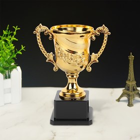 Resim 1 adet ABS Plastik Altın Tropa Ödülü, Zarif Kup Tasarımı, Yarışmalar, Ödüller ve Parti Hediyeleri için 
