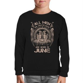 Resim Burç İkizler - Born in June Siyah Çocuk Sweatshirt 