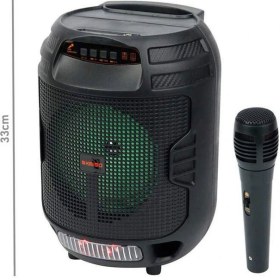 Resim Genel Markalar Kimiso Qs-3609 Taşınabilir Bluetooth Hoparlör USB/TF/FM Radio/ BT/TWS 6.5INCH 210*210*299MM 