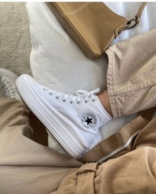 Resim Converse Ctas Move Hi Kadın Günlük Ayakkabı 568498C Beyaz 